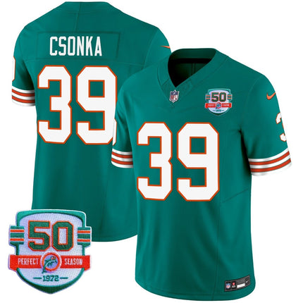 Men's Dolphins Throwback Vapor Jersey - All Stitched MIA_KDZ - KINDOZY