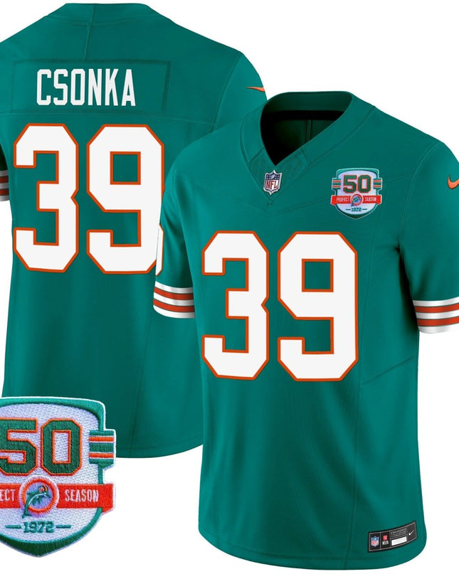 Men's Dolphins Throwback Vapor Jersey - All Stitched MIA_KDZ - KINDOZY