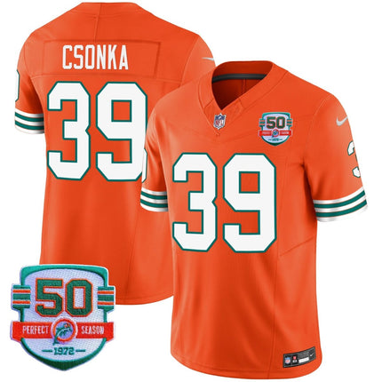 Men's Dolphins Throwback Vapor Jersey - All Stitched MIA_KDZ - KINDOZY