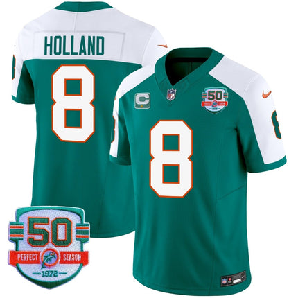 Men's Dolphins Throwback Vapor Jersey - All Stitched MIA_KDZ - KINDOZY