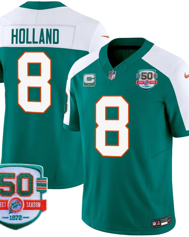 Men's Dolphins Throwback Vapor Jersey - All Stitched MIA_KDZ - KINDOZY