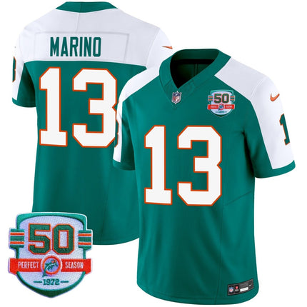 Men's Dolphins Throwback Vapor Jersey - All Stitched MIA_KDZ - KINDOZY