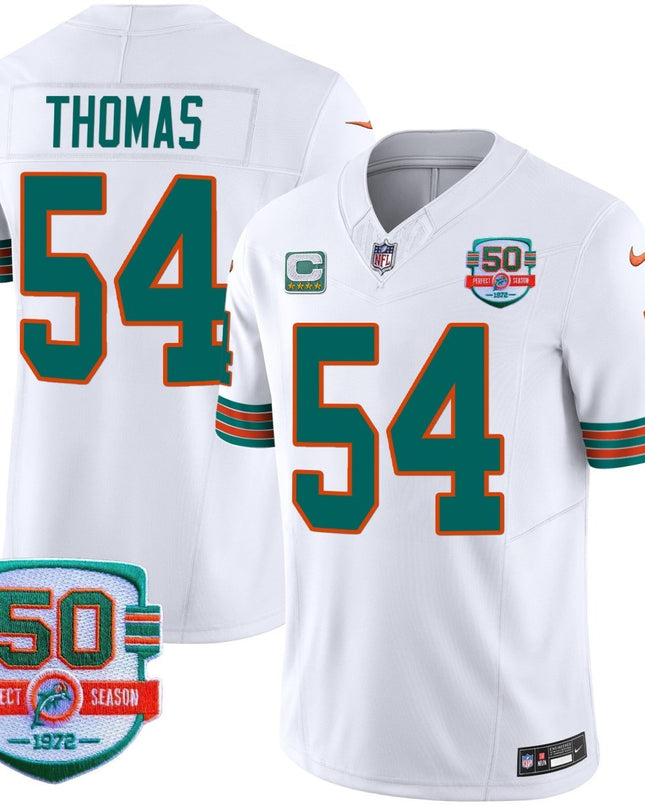 Men's Dolphins Throwback Vapor Jersey - All Stitched MIA_KDZ - KINDOZY