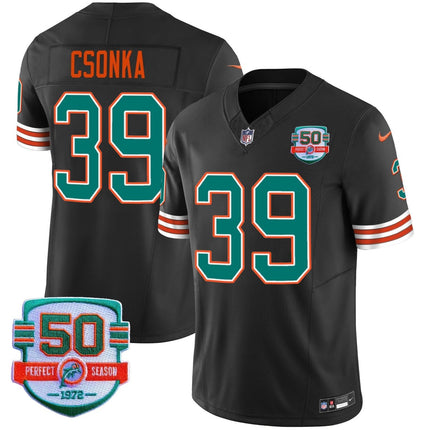 Men's Dolphins Throwback Vapor Jersey - All Stitched MIA_KDZ - KINDOZY