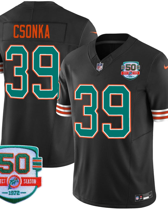 Men's Dolphins Throwback Vapor Jersey - All Stitched MIA_KDZ - KINDOZY