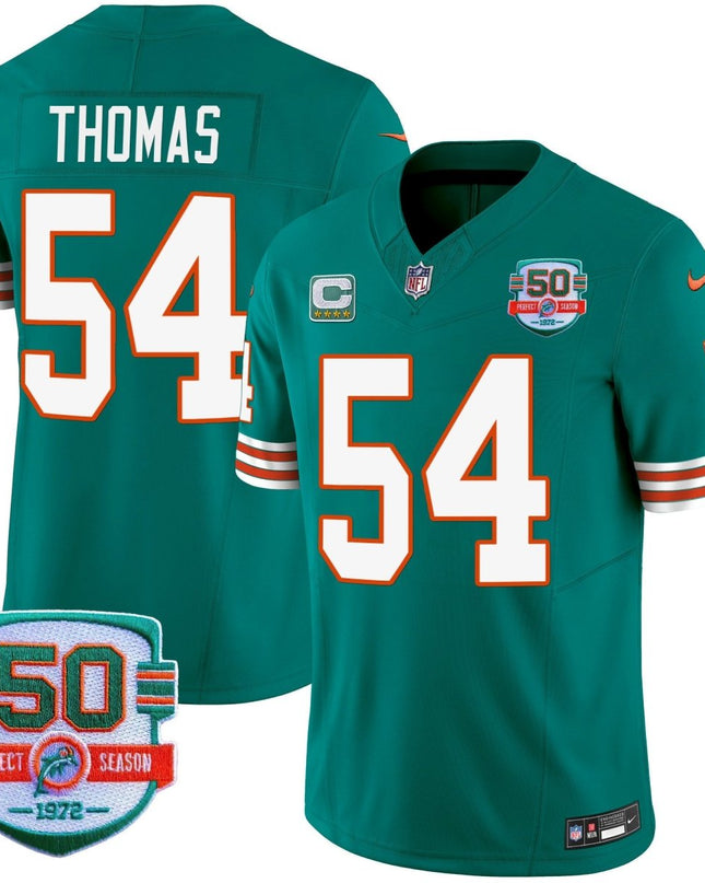 Men's Dolphins Throwback Vapor Jersey - All Stitched MIA_KDZ - KINDOZY