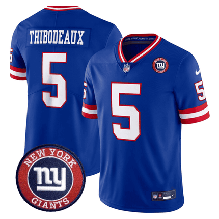 Men's Giants Logo Patch Limited Jersey - All Stitched NYG_KDZ - KINDOZY