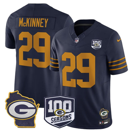 Men's Green Bay Packers 100th Season & Home Patch Vapor Limited Jersey - All Stitched GBP_KDZ - KINDOZY