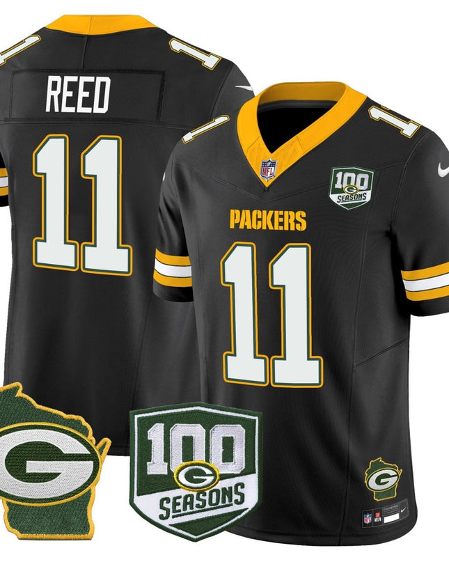 Men's Green Bay Packers 100th Season & Home Patch Vapor Limited Jersey - All Stitched GBP_KDZ - KINDOZY