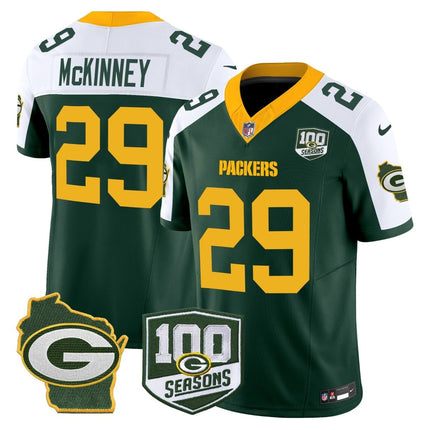 Men's Green Bay Packers 100th Season & Home Patch Vapor Limited Jersey - All Stitched GBP_KDZ - KINDOZY