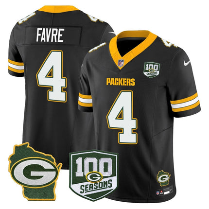 Men's Green Bay Packers 100th Season & Home Patch Vapor Limited Jersey - All Stitched GBP_KDZ - KINDOZY