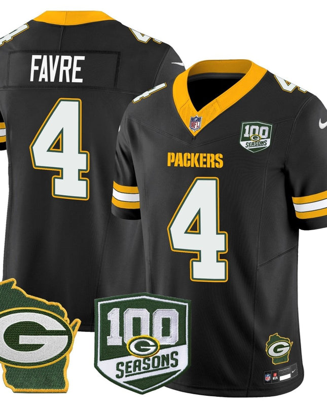 Men's Green Bay Packers 100th Season & Home Patch Vapor Limited Jersey - All Stitched GBP_KDZ - KINDOZY