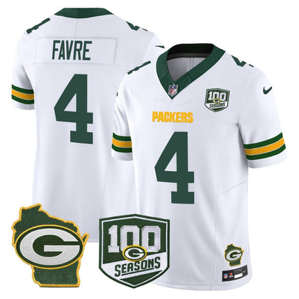 Men's Green Bay Packers 100th Season & Home Patch Vapor Limited Jersey - All Stitched GBP_KDZ - KINDOZY
