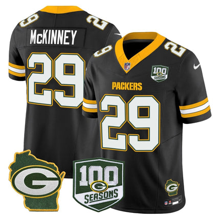 Men's Green Bay Packers 100th Season & Home Patch Vapor Limited Jersey - All Stitched GBP_KDZ - KINDOZY