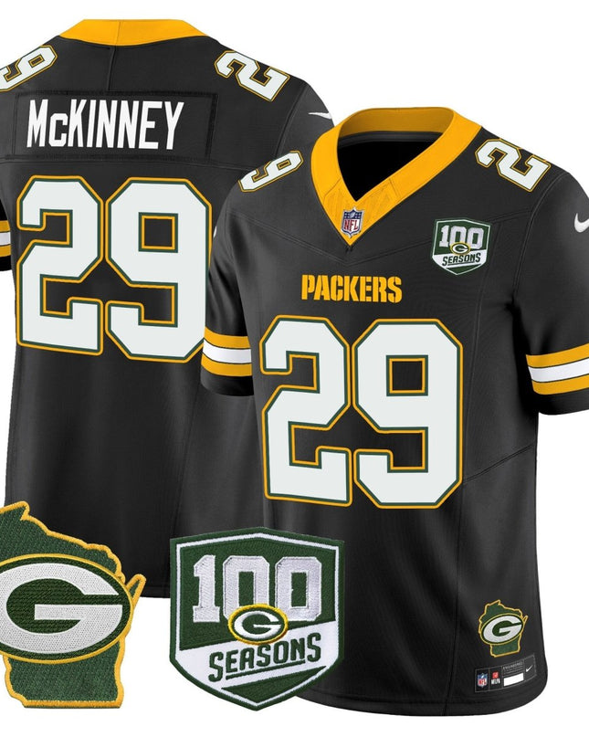 Men's Green Bay Packers 100th Season & Home Patch Vapor Limited Jersey - All Stitched GBP_KDZ - KINDOZY