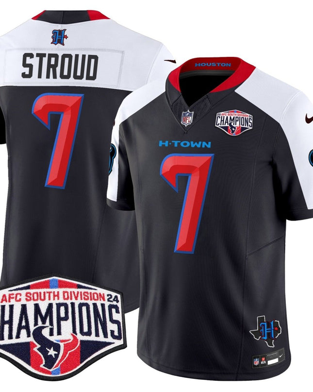 Men's Houston Texans 2024 AFC South Division Champions Patch Vapor Limited Jersey - All Stitched HOUTEX_KDZ - KINDOZY