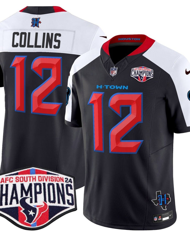 Men's Houston Texans 2024 AFC South Division Champions Patch Vapor Limited Jersey - All Stitched HOUTEX_KDZ - KINDOZY