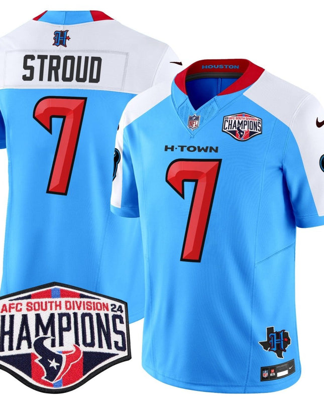 Men's Houston Texans 2024 AFC South Division Champions Patch Vapor Limited Jersey - All Stitched HOUTEX_KDZ - KINDOZY