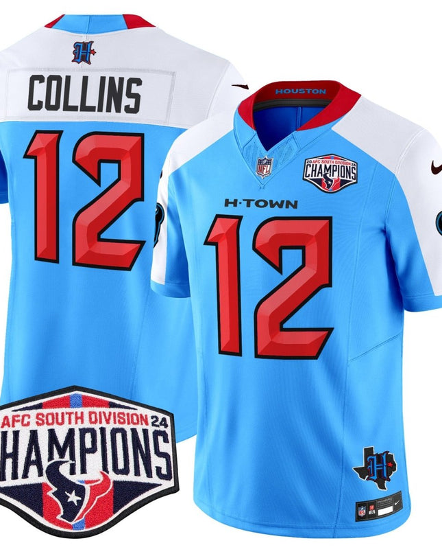 Men's Houston Texans 2024 AFC South Division Champions Patch Vapor Limited Jersey - All Stitched HOUTEX_KDZ - KINDOZY
