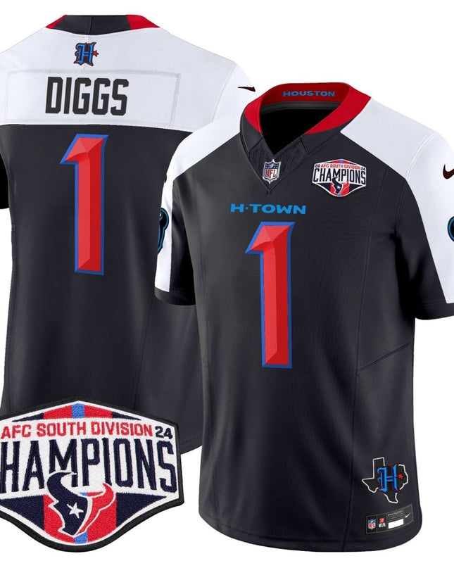 Men's Houston Texans 2024 AFC South Division Champions Patch Vapor Limited Jersey - All Stitched HOUTEX_KDZ - KINDOZY