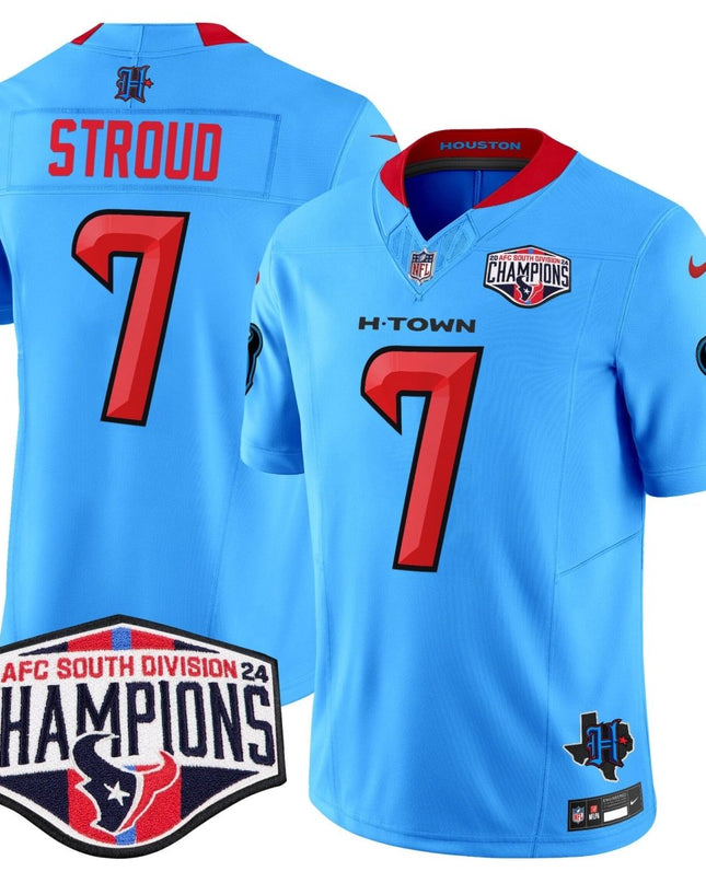 Men's Houston Texans 2024 AFC South Division Champions Patch Vapor Limited Jersey - All Stitched HOUTEX_KDZ - KINDOZY