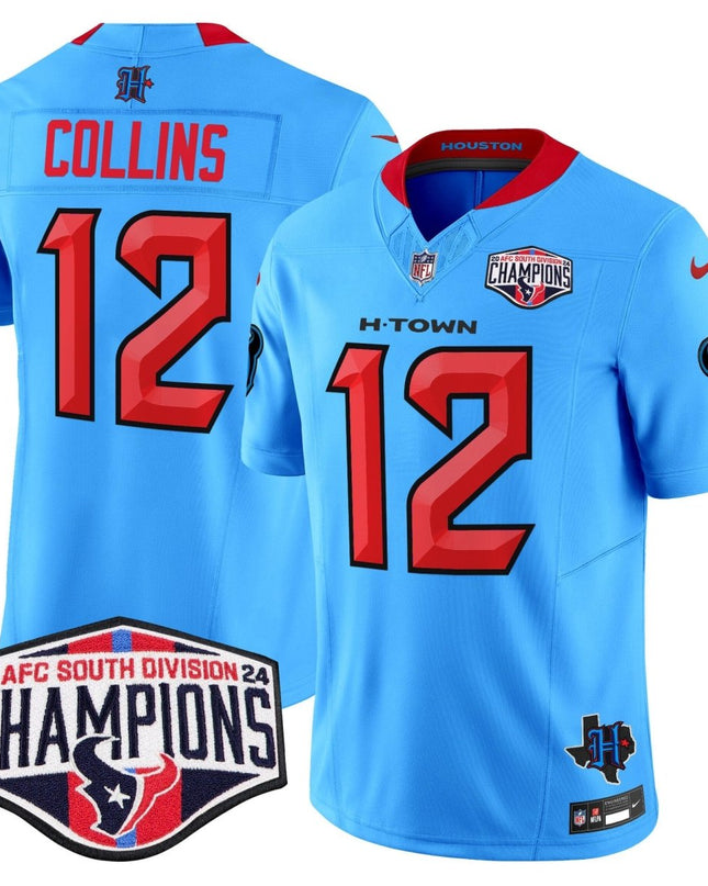 Men's Houston Texans 2024 AFC South Division Champions Patch Vapor Limited Jersey - All Stitched HOUTEX_KDZ - KINDOZY