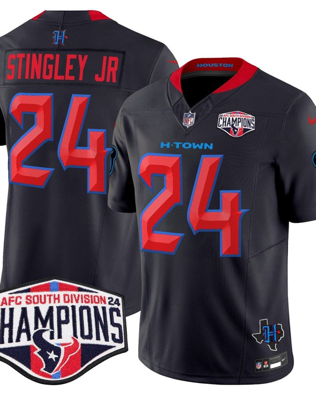Men's Houston Texans 2024 AFC South Division Champions Patch Vapor Limited Jersey - All Stitched HOUTEX_KDZ - KINDOZY