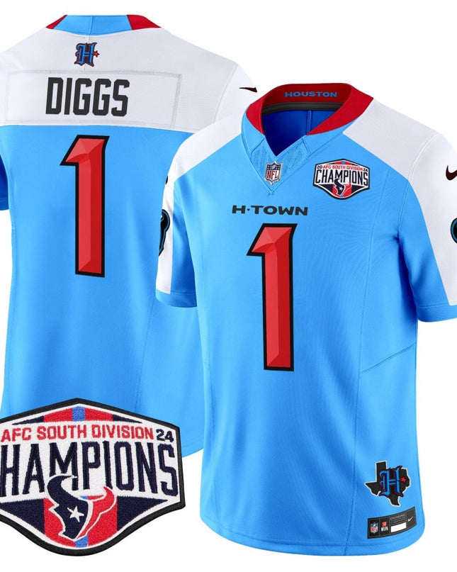 Men's Houston Texans 2024 AFC South Division Champions Patch Vapor Limited Jersey - All Stitched HOUTEX_KDZ - KINDOZY