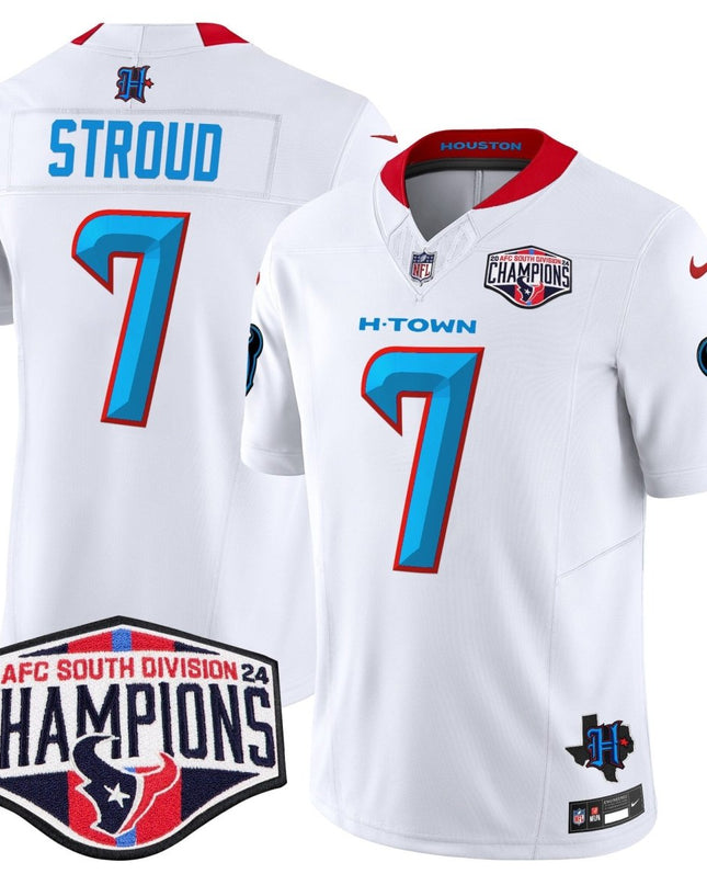 Men's Houston Texans 2024 AFC South Division Champions Patch Vapor Limited Jersey - All Stitched HOUTEX_KDZ - KINDOZY