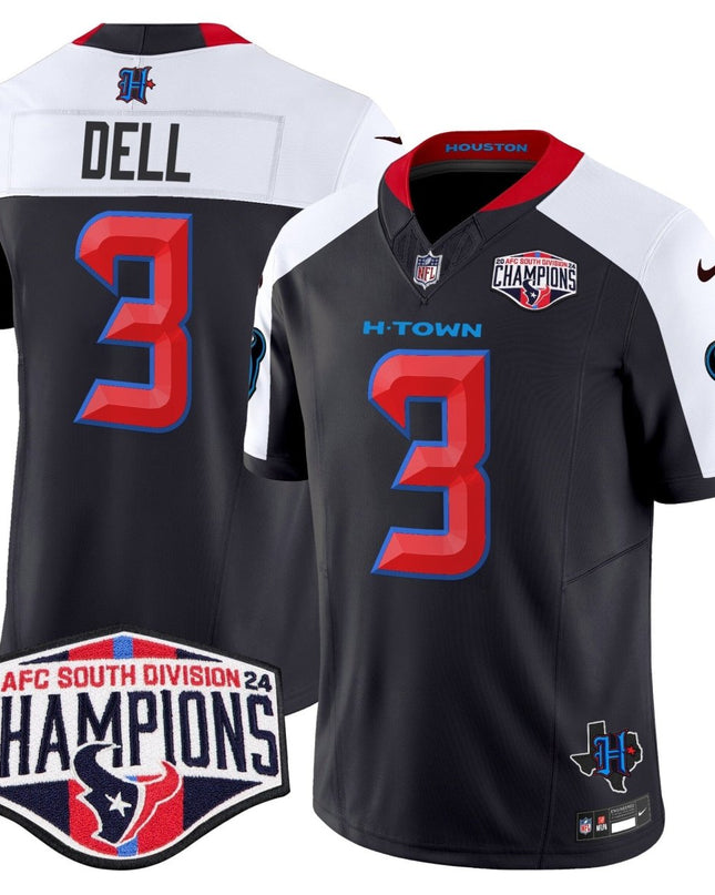 Men's Houston Texans 2024 AFC South Division Champions Patch Vapor Limited Jersey - All Stitched HOUTEX_KDZ - KINDOZY