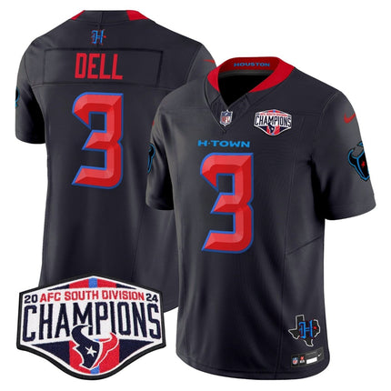 Men's Houston Texans 2024 AFC South Division Champions Patch Vapor Limited Jersey - All Stitched HOUTEX_KDZ - KINDOZY