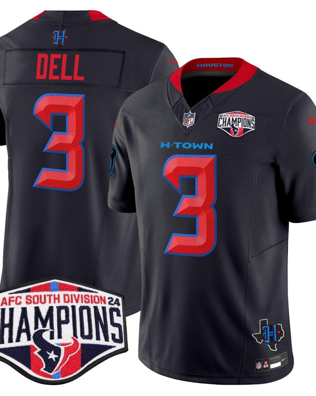 Men's Houston Texans 2024 AFC South Division Champions Patch Vapor Limited Jersey - All Stitched HOUTEX_KDZ - KINDOZY