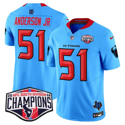 Men's Houston Texans 2024 AFC South Division Champions Patch Vapor Limited Jersey - All Stitched HOUTEX_KDZ - KINDOZY