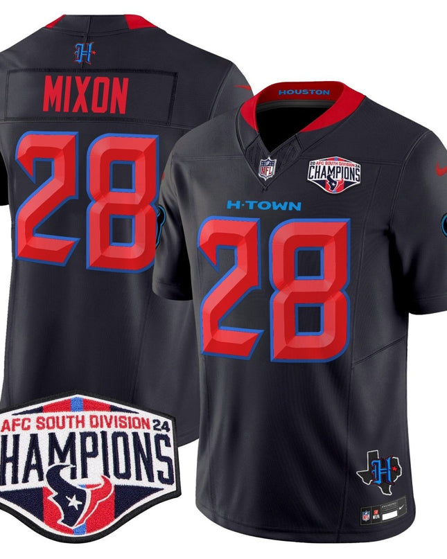 Men's Houston Texans 2024 AFC South Division Champions Patch Vapor Limited Jersey - All Stitched HOUTEX_KDZ - KINDOZY
