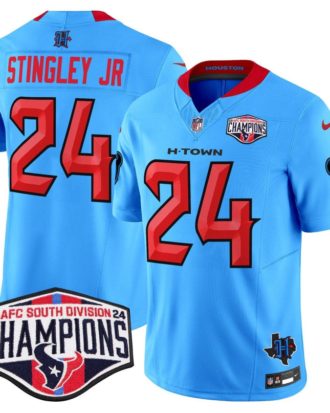Men's Houston Texans 2024 AFC South Division Champions Patch Vapor Limited Jersey - All Stitched HOUTEX_KDZ - KINDOZY