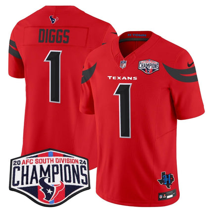 Men's Houston Texans 2024 AFC South Division Champions Patch Vapor Limited Jersey - All Stitched HOUTEX_KDZ - KINDOZY