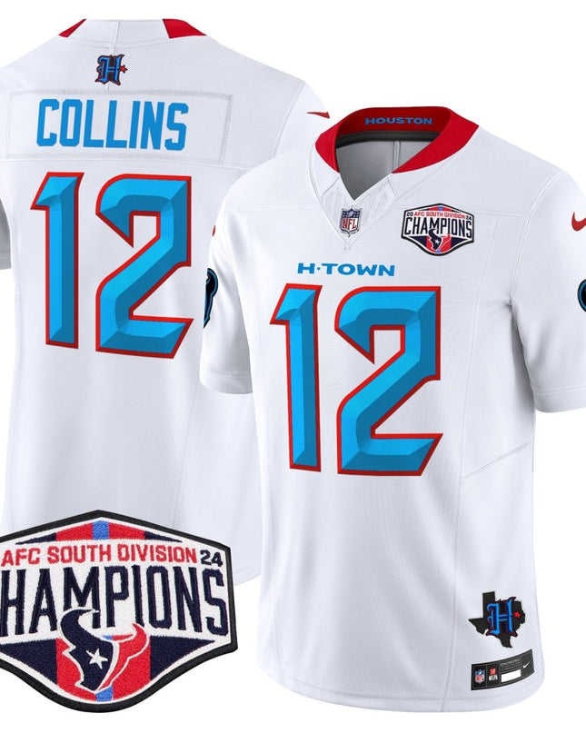 Men's Houston Texans 2024 AFC South Division Champions Patch Vapor Limited Jersey - All Stitched HOUTEX_KDZ - KINDOZY