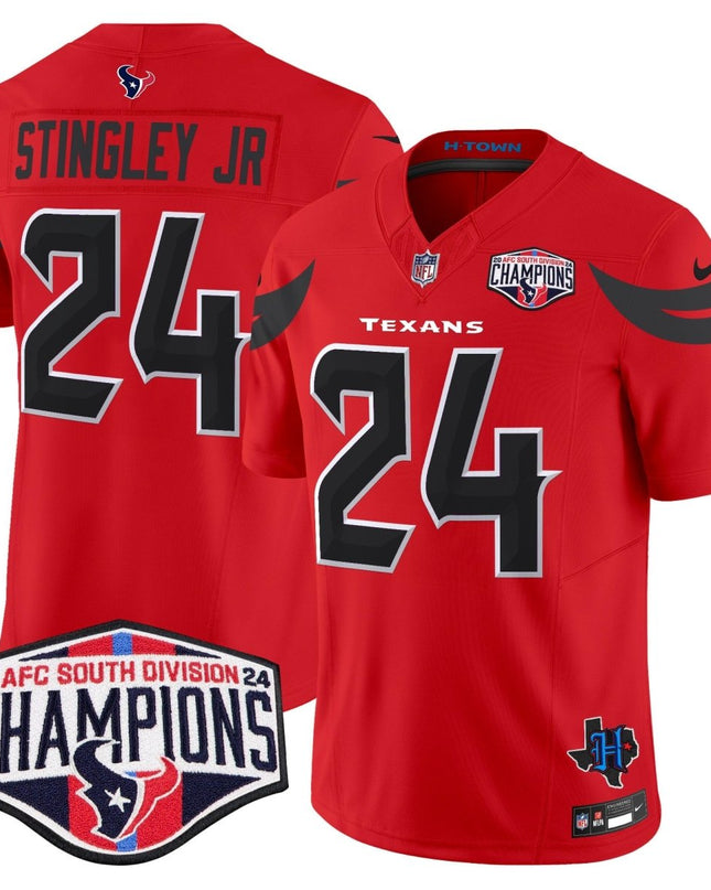 Men's Houston Texans 2024 AFC South Division Champions Patch Vapor Limited Jersey - All Stitched HOUTEX_KDZ - KINDOZY