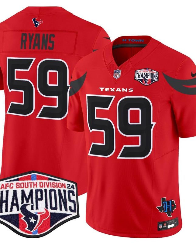 Men's Houston Texans 2024 AFC South Division Champions Patch Vapor Limited Jersey - All Stitched HOUTEX_KDZ - KINDOZY