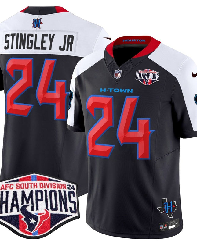 Men's Houston Texans 2024 AFC South Division Champions Patch Vapor Limited Jersey - All Stitched HOUTEX_KDZ - KINDOZY