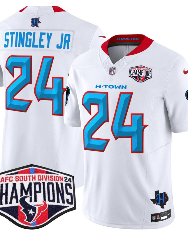 Men's Houston Texans 2024 AFC South Division Champions Patch Vapor Limited Jersey - All Stitched HOUTEX_KDZ - KINDOZY