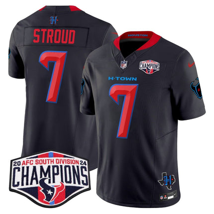 Men's Houston Texans 2024 AFC South Division Champions Patch Vapor Limited Jersey - All Stitched HOUTEX_KDZ - KINDOZY