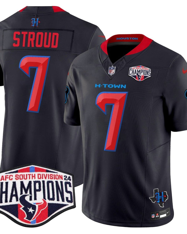 Men's Houston Texans 2024 AFC South Division Champions Patch Vapor Limited Jersey - All Stitched HOUTEX_KDZ - KINDOZY