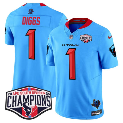 Men's Houston Texans 2024 AFC South Division Champions Patch Vapor Limited Jersey - All Stitched HOUTEX_KDZ - KINDOZY