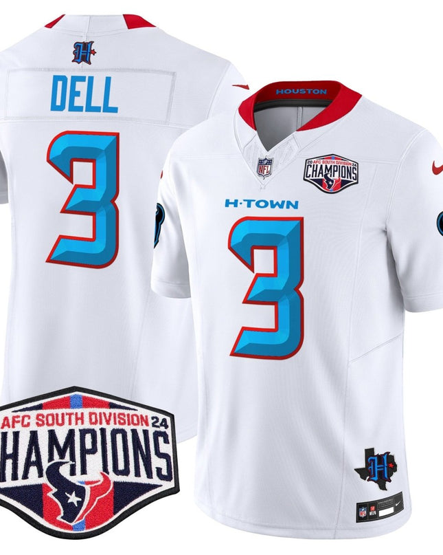 Men's Houston Texans 2024 AFC South Division Champions Patch Vapor Limited Jersey - All Stitched HOUTEX_KDZ - KINDOZY