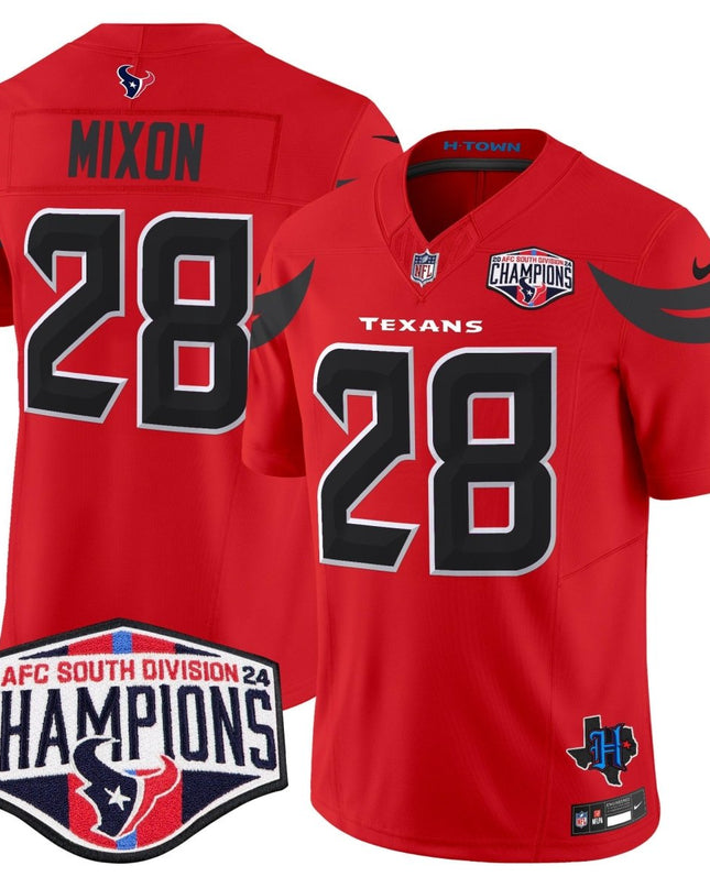 Men's Houston Texans 2024 AFC South Division Champions Patch Vapor Limited Jersey - All Stitched HOUTEX_KDZ - KINDOZY