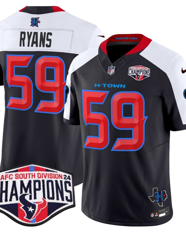 Men's Houston Texans 2024 AFC South Division Champions Patch Vapor Limited Jersey - All Stitched HOUTEX_KDZ - KINDOZY