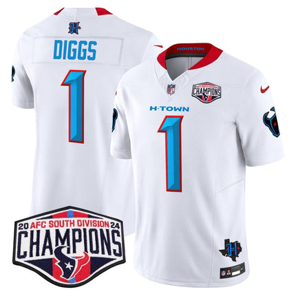 Men's Houston Texans 2024 AFC South Division Champions Patch Vapor Limited Jersey - All Stitched HOUTEX_KDZ - KINDOZY