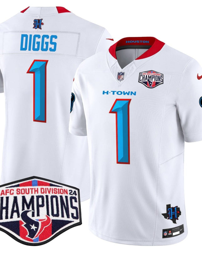 Men's Houston Texans 2024 AFC South Division Champions Patch Vapor Limited Jersey - All Stitched HOUTEX_KDZ - KINDOZY