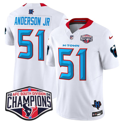 Men's Houston Texans 2024 AFC South Division Champions Patch Vapor Limited Jersey - All Stitched HOUTEX_KDZ - KINDOZY